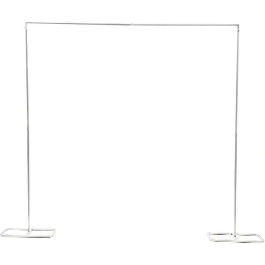SENDERPICK Arco nupcial blanco de tubos de acero – Soporte decorativo desmontable con capacidad de carga de 5 kg y base cuadrada (pintura de alta temperatura, incluye tornillos de mariposa) para jardín, fiestas y sesiones fotográficas; estable e inoxidable. - 1 - Ver 1