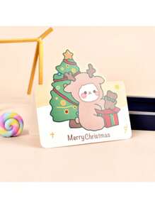 10 张圣诞节/感恩节贺卡、创意感谢与祝福卡、圣诞装饰品、圣诞礼物、圣诞派对用品 - 彩色 - 查看 10