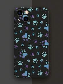 YOUKABEI 1 个彩色猫爪图案手机壳 - 哑光简约轻质减震保护手机壳，兼容 iPhone 16/15/14/13/12/11/8/7/X/XR - 黑色 - 查看 2