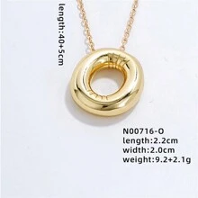 不锈钢和铜质方块字母气球吊坠项链，女士珠宝 - 彩色 - 查看 13