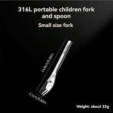 Nĩa thép không gỉ 316 có logo con vịt dùng hàng ngày - Con vịt - Xem 3