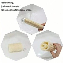 2 Piezas Esponja Corporal Exfoliante De Lufa Natural Para Cuidado De La Piel En Baño Spa Ducha, Productos De Baño Y Cuerpo, Decoración De Hogar En Sala De Estar, Dormitorio, Baño, Artículos De Viaje, Regalos Para Hombres, Mamás, Papás, Amigos, Aniversario, Navidad, Accesorios, Regalo Divertido