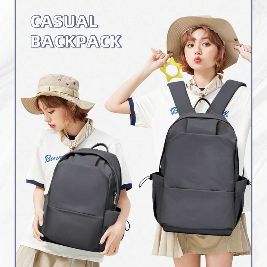 Travel Backpack Women's Casual High-Capacity Backpack Men's Business Notebook Backpack, 15.6-Inch Computer Work Backpack, Stylish Multi-Functional Multi-Layered Portable Cabin Bag 40 X 20 X 25, Outdoor Travel College Students Junior High School Students Schoolbag, Suitable For Work Trips To School Outdoor Trips Use Gifts For Boys And Girls - Grey - View 1