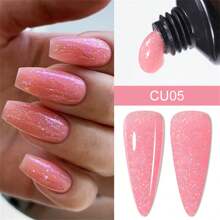 MEET ACROSS 1/6 Bộ dụng cụ nối móng bằng gel poly lấp lánh - 6 màu, 20ml Gel làm móng nhanh, lâu trôi và dễ sử dụng cho móng tay, Gel làm móng nhanh, hoàn hảo cho người mới bắt đầu, Nghệ thuật làm móng tay DIY tại tiệm làm móng tại nhà Quà tặng cho phụ nữ - Nhiều màu - Xem 10