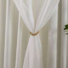 LIVING ROOM CURTAIN 6.00 X 2.60 IN VOIL WITH MICROFIBER LINING - 稻草 - 查看 3