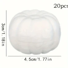 6-20 Stücke weiße Schaumstoff-Kürbisse 4,5-10cm, perfekt zum Bemalen, Schnitzen und Herbstdekoration, geeignet für Halloween und Erntedankfest -- DIY manuelles Bemalen und Anregung zur Kreativität