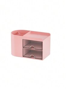 1 hộp đựng đồ để bàn mini có 2 ngăn kéo, hộp đựng bút chì đa chức năng cho bàn làm việc, hộp đựng đồ dùng văn phòng phẩm & đồ dùng văn phòng đơn giản và sáng tạo cho trường học, văn phòng, ký túc xá, hộp đựng đồ nhiều ngăn, hộp đựng đồ trang điểm, đồ dùng cho ngày tựu trường, quà tặng ngày lễ, quà tặng Giáng sinh - Nhiều màu - Xem 11