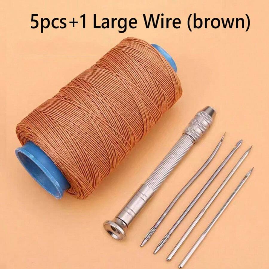 58pcs HandHeld Sewing Awl Kit, Tools For Stitching And Punching On