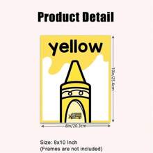 Bộ 12 Poster màu, Màu nước cầu vồng, Trang trí lớp học nhiều màu sắc, Poster giáo dục cho lớp học, 8x10 inch không có khung - 8*10 inch không có khung - Xem 2
