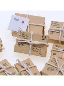 7-Piece 1:12 DIY Simulated Mailbox Set, Home Decoration, Room Decoration, Doll House Outdoor Door Miniature Scene Decoration, Party Gift, Miniature Doll House, Miniature Decorative Doll House, Bedroom Ornaments Birthday