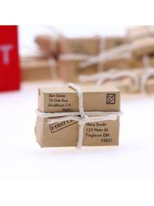 7-Piece 1:12 DIY Simulated Mailbox Set, Home Decoration, Room Decoration, Doll House Outdoor Door Miniature Scene Decoration, Party Gift, Miniature Doll House, Miniature Decorative Doll House, Bedroom Ornaments Birthday