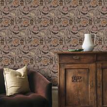 1Roll Giấy dán tường tự dính phong cách Halloween cổ điển, Nền nâu Lâu đài bí ngô Halloween, Dơi, Ma, Mũ phù thủy, Nhãn dán tường họa tiết hoạt hình Elements, Giấy dán tường có thể bóc ra và dán lại, Không còn cặn, Giấy dán tường chống thấm nước chống ẩm cho phòng ngủ Phòng khách Lò sưởi Nhà hàng Trung tâm mua sắm Nền cửa sổ Trang trí tường Nhà, Tủ ngăn kéo Cải tạo đồ nội thất - Nhiều màu - Xem 4