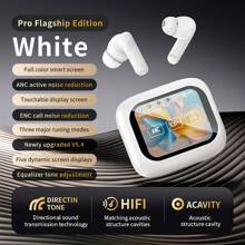 带智能触摸屏的主动式防噪耳塞 ANC，耳塞式耳机兼容 和 Android TWS 真无线耳塞，运动健身健身房跑步入耳式耳机 - 多色 - 查看 15