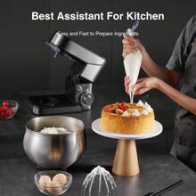 Fohere Stand Mixer, 5.8 QT Stainless Steel Mixer With Dough Hook, 6+P Speeds Tilt-Head Kitchen Dough Mixers For Cake, Electric Home Cooking Kitchen Mixer - Xem 4