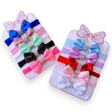 Kit 10 Mini laços de bebê Cetim laços de cabelo infantil Faixinha Tiarinha Rn - Diversas - Visão 2