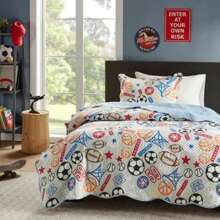 Boutis Ultrasonic Double-Sided 3-Piece Bedspread Kit With Pillowcase - Sports - View 3