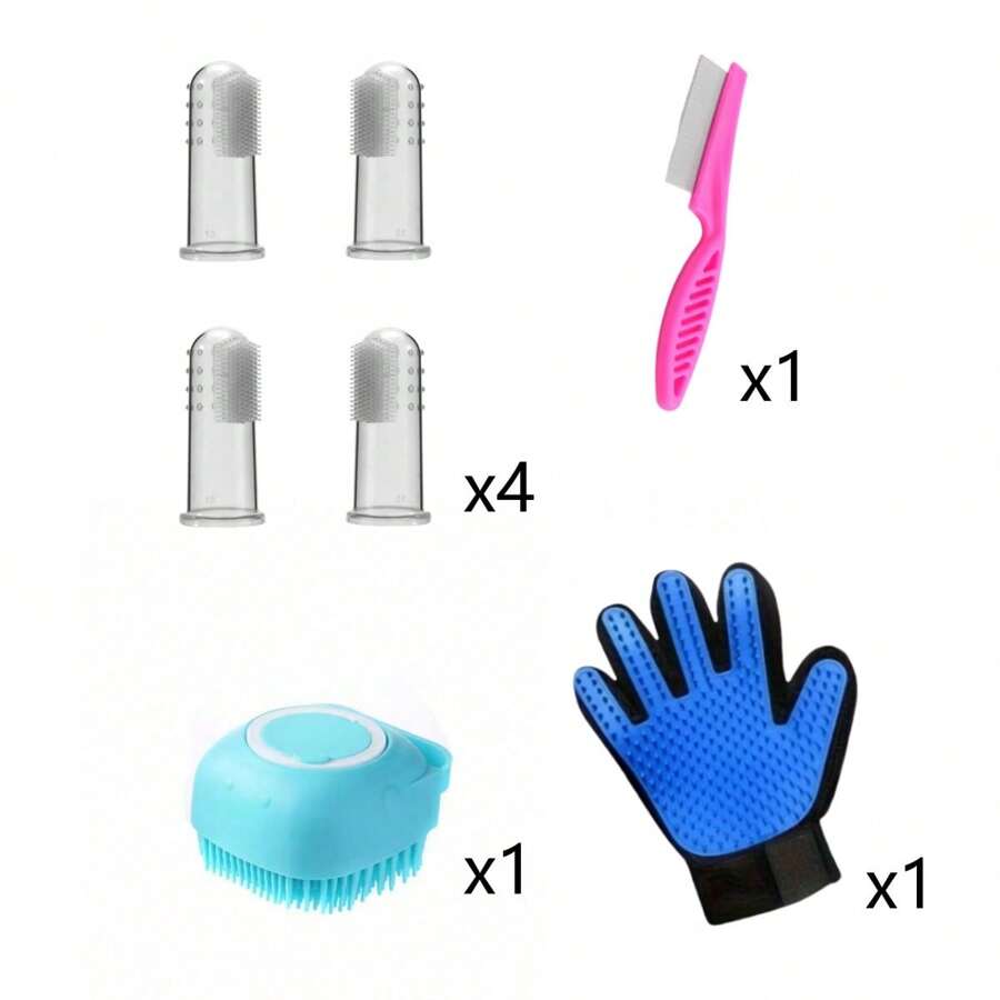 Pet Hair Remover Glove Gentle Pet Grooming Glove Brush Deshedding