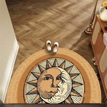 1 tấm thảm phòng tắm American Sunburst Vintage - Thảm Diatomite mềm, chống trượt, thấm hút và khô nhanh, thích hợp để trang trí nhà cửa, hoàn hảo cho phòng tắm và lối vào nhà vệ sinh - trái cam - Xem 1