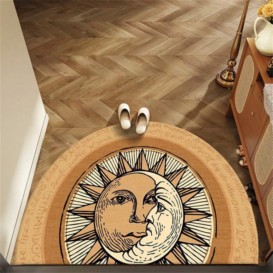 1 tấm thảm phòng tắm American Sunburst Vintage - Thảm Diatomite mềm, chống trượt, thấm hút và khô nhanh, thích hợp để trang trí nhà cửa, hoàn hảo cho phòng tắm và lối vào nhà vệ sinh - trái cam - Xem 1