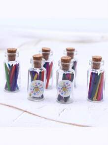 13PCS 1:12装饰屋迷你蜡笔12支/罐，手工仿真微型摆件装饰屋场景配件，创意场景模型装饰屋配件，装饰品 - 彩色 - 查看 6