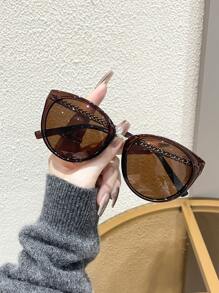 一副女士猫眼彩色镜片时尚眼镜，复古高清偏光眼镜 - 女士完美旅行配件，优雅沙滩配饰，秋冬装、商务休闲、夏季海滩度假、户外活动必备时尚眼镜，旅行礼物