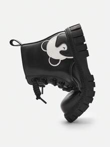 Balabala 女童靴子 2024 秋冬皮靴 - 黑色 - 查看 6