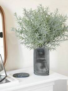 1 件人造草束，PE 材料，6 茎蒲苇，假植物，39 厘米/15.3 英寸，20 厘米/7.8 英寸，人造花，人造植物，假植物，房间，书桌，花园装饰，房间装饰，桌面装饰，礼物，母亲节装饰，家居装饰，花园装饰，学校宿舍办公室装饰，生日派对装饰，适用于酒店、餐厅、客厅、卧室、婚礼、派对、厨房装饰 - 綠色 - 查看 2