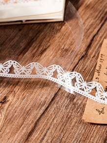 1 卷复古蕾丝图案和纸胶带，蕾丝装饰胶带，适用于剪贴簿、日记、DIY 工艺品 - 彩色 - 查看 4