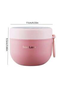 1 hộp nhựa PP có nắp và dụng cụ, có thể tái sử dụng, di động, bát cách nhiệt đựng yến mạch ăn sáng, sữa chua, hộp đựng đồ ăn trưa chuẩn bị sẵn, thích hợp cho học sinh, nhân viên văn phòng, trường học, ngoài trời, cắm trại, gia đình - Nhiều màu - Xem 10