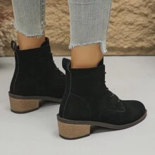 Giày bốt thời trang nhẹ nhàng thoải mái cho nữ phong cách thanh lịch - màu đen - Xem 5