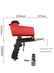 Pequeña pistola neumática de arena portátil con gravedad, herramienta de ferretería - Tipo A - Ver 7