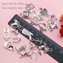 10/20 Pieces Western Cowboy Charms For Jewelry Making Alloy Antique Silver Cowboy Boot Hat Horse Cactus Charms Horse Western Pendant Cowboy Charms For Bracelet Necklace - One Size Fits All - View 4