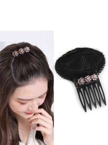 1/2pcs Fashionable Thickening Invisible Foam Puff Hair Booster Device, Bangs Styling Clip, Hair Accessories For Women ,Comb Hair ,Hair Styling Tools