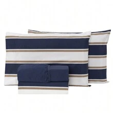 4-Piece Double Bed Sheet Set Percale 100% Cotton - CL06 - Ver 2