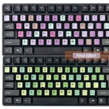 Adesivo para Teclado em Inglês, Substituição de Letras de Teclados em Inglês, Adesivos com Cor Macaron para Teclado de Computador e Laptop, Adesivos de Computador Fofos, Adesivos para Laptop