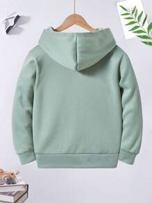 Young Boy Tractor & Slogan Printed Hoodie Sweatshirt