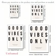 1/3Pcs Tối giản Đen Trắng Trích dẫn động lực Poster và In Tranh Canvas Chữ Good Vibes Chỉ Nghệ thuật treo tường Trang trí nhà hiện đại Khung tùy chọn - Không khung - Xem 2