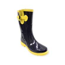 Botas y Botines de Mujer Hebilla Slip on Guay Elegante Glamour punk Preppy Sexy Deportivo Vacación Miedoso De moda - Negro y amarillo - Ver 2