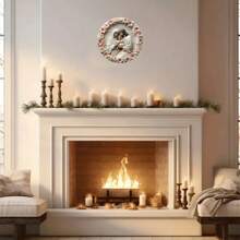 1pc Holy Family Wood Circular Wall Art, 8x8 Inch Home Decor, Christmas/New Year Decorative Sign, Christmas/New Year Gift, Suitable For Living Room, Bathroom, Bedroom, Garage, Bar, Cafe - Weather-Resistant Random Style,Home Decor ,Room Decor,Wall Decor