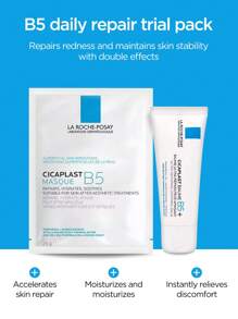 La Roche-Posay Skincare Set - B5 Multi-Hydrating Repair Face Mask + New B5 Multi-Soothing Repair Cream, Hydrating, Repairing And Calming For Sensitive Skin