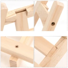 2 件婚礼座位卡夹，迷你木制三脚架画架，用于绘画。木制展示画架乡村风格婚礼装饰框架艺术专用梯子画架绘画展示艺术品。 - 米色 - 查看 6