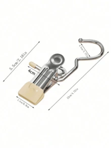 1 chiếc kẹp sấy vải cong bằng thép không gỉ, móc treo quần áo chống gió đa năng cho tủ quần áo, ký túc xá, trang trí - Nhiều màu - Xem 12