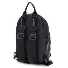 Mochila de mujer sencilla y de moda, portátil y práctica para el transporte y ocio diario - Negro - Ver 3