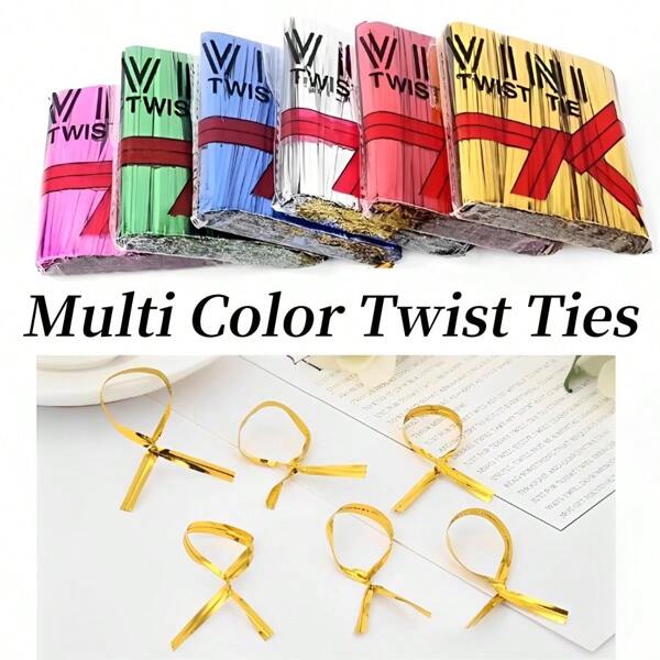 800 Pcs Metallic Twist Ties 6 Colors Twist Tie 6/8/10/12/15/20 Cm Colorful Metallic Twist Ties, Ties Twist Ties For Bags Foil Twist Ties Bag Ties Colorful Twist Ties For Party Gift Wrapping Bags Cellophane Treat Bags Metallic Twist Ties, Colors For Bakery Ties, Goodie Bags Ties