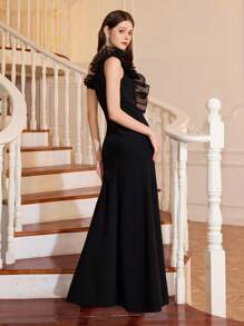 Teen Girl's Asymmetrical Neck Dress, Suitable For Birthday Party, Evening Banquet, Prom, Gala, Wedding Bridesmaid, MC, Important Occasion, Festival Celebration