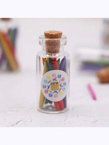 13PCS 1:12装饰屋迷你蜡笔12支/罐，手工仿真微型摆件装饰屋场景配件，创意场景模型装饰屋配件，装饰品 - 彩色 - 查看 12