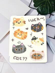 1 pièce Étui de tablette à motif de chat mignon, compatible avec Samsung, Apple et liseuses électroniques. Étui de protection avec fente pour stylo, prenant en charge la fonction de mise en veille/réveil automatique