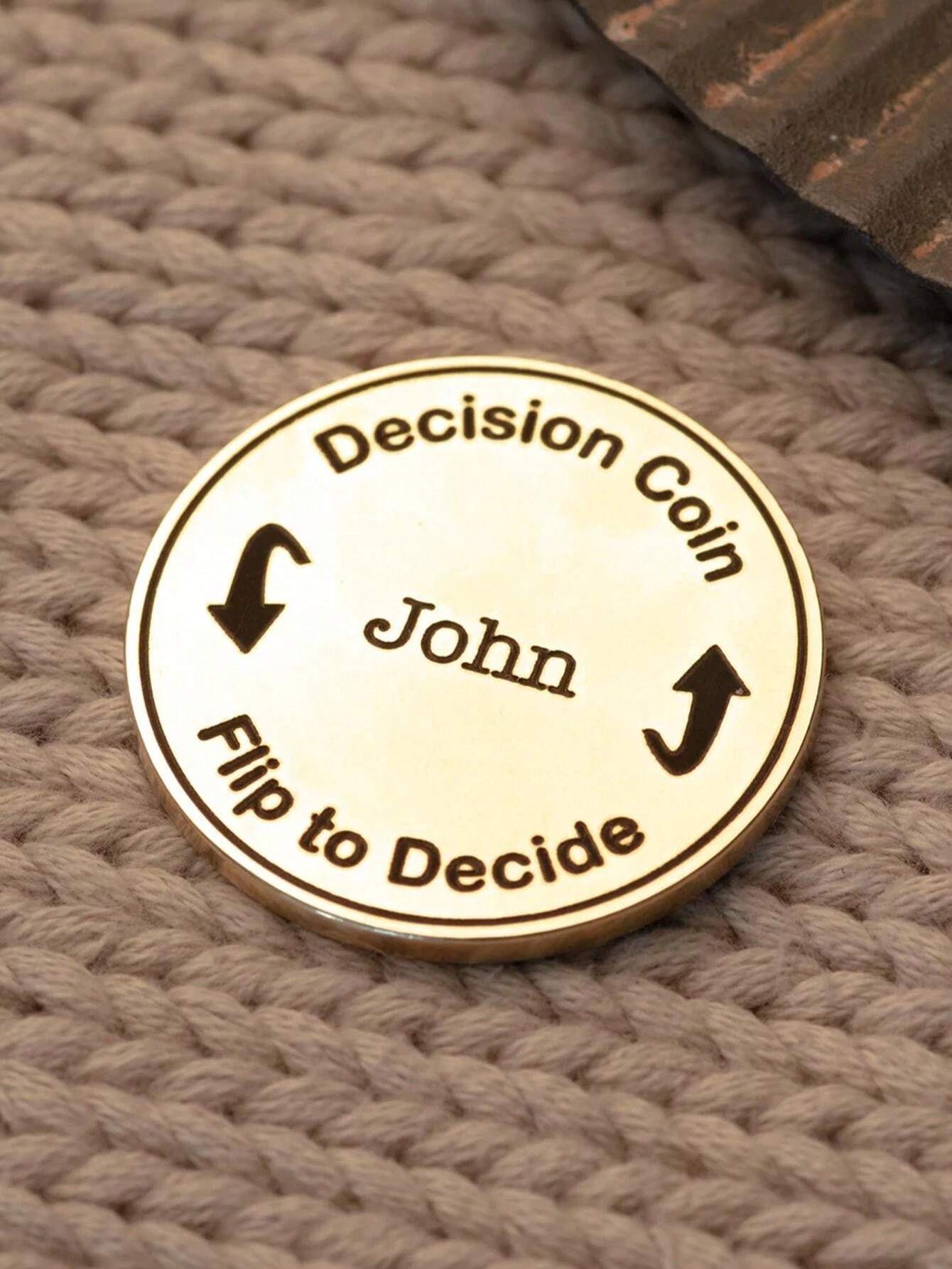 1pc Decision Coin Custom Engraved Gold/Silver Coin Couples Flip