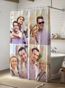 1 pieza Cortina de ducha personalizada con foto, cortina de ducha personalizada, decoración de baño de diseño elegante, impermeable, regalo de inauguración de la casa, regalo familiar, 6 tamaños disponibles, regalo único para cumpleaños, aniversario, Día de la Madre, Día del Padre, ideal para baño, dormitorio de chica, cortina de ducha de apartamento, regalo para familia, amigos, padres, colegas, regalo para él, regalo para ella, decoración de baño, decoración de otoño, accesorios de baño, vuelta al colegio