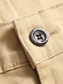 Men's Dress Pants Stretch Slim Fit Casual Fashion Style Comfy Skinny Flat-Front Business Chinos Pants - 卡其色 - 查看 4